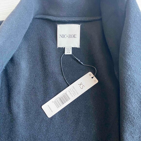 NWT NIC+ZOE Lounge Around Open Front Waterfall Cardigan Size XS Quiet Luxury - Picture 4 of 7